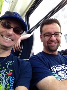 Jay and I on the bus