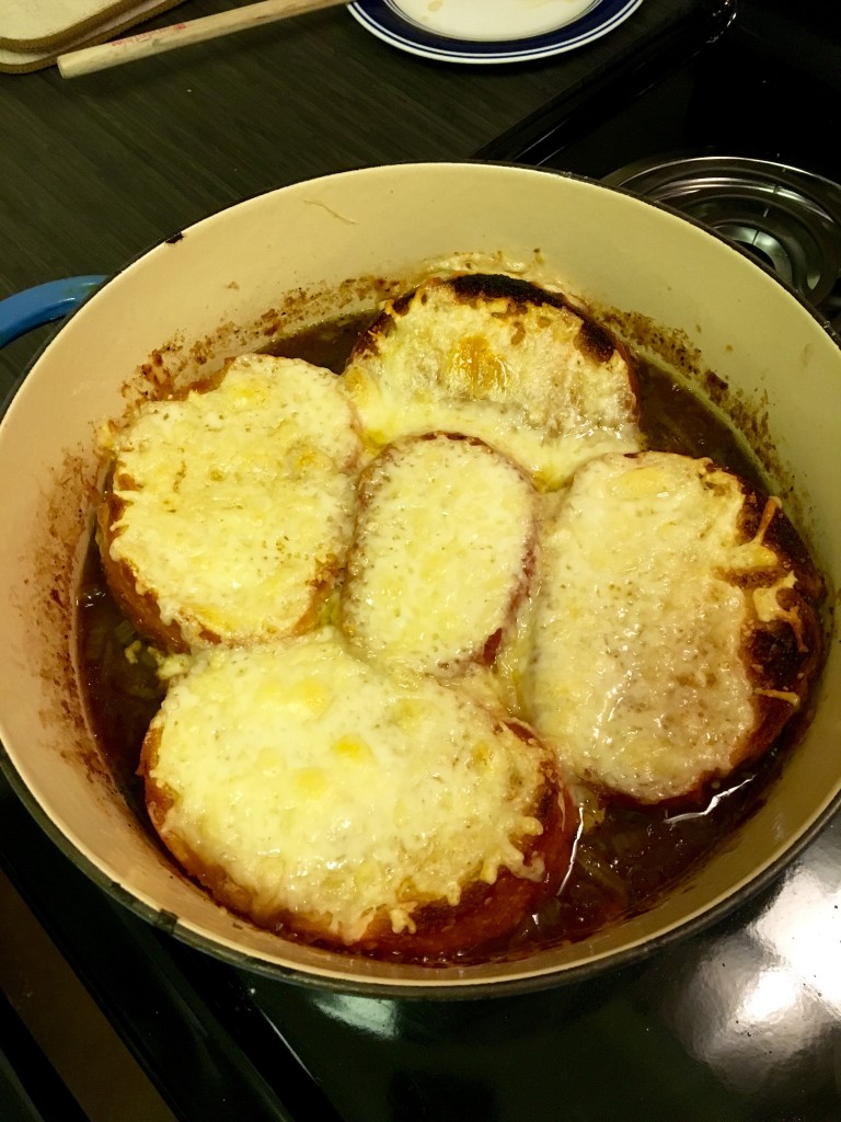 Step 5 - Place pot under the broiler and brown the cheese.