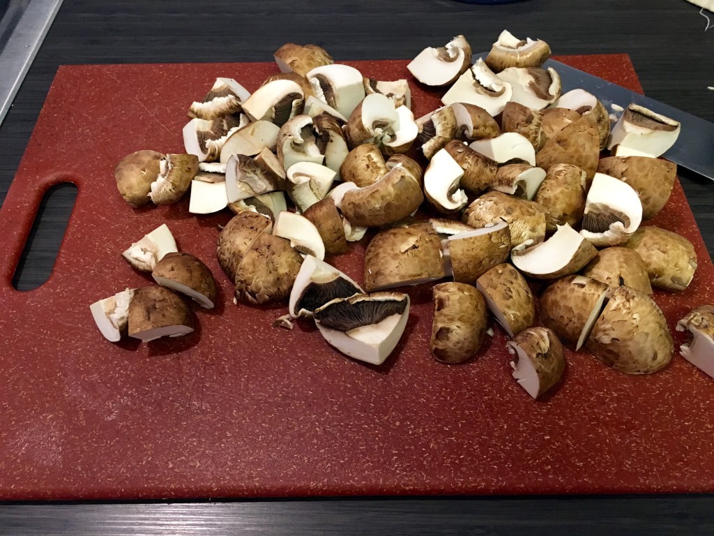 Prep - chop up your mushrooms